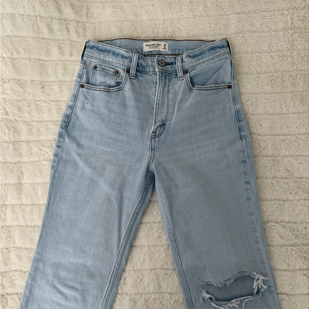 Abercrombie & Fitch Light Blue Straight Leg Jeans
